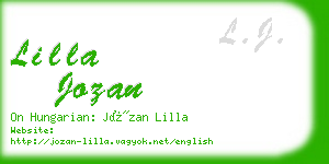 lilla jozan business card